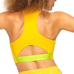 Outdoor Voices Sweat Tech Bright Yellow Sports Bra